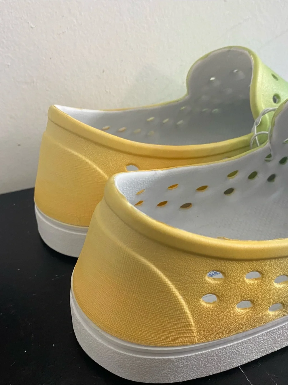 Old Navy Kids Gradient Slip-On Water Shoes in Yellow Green Blue